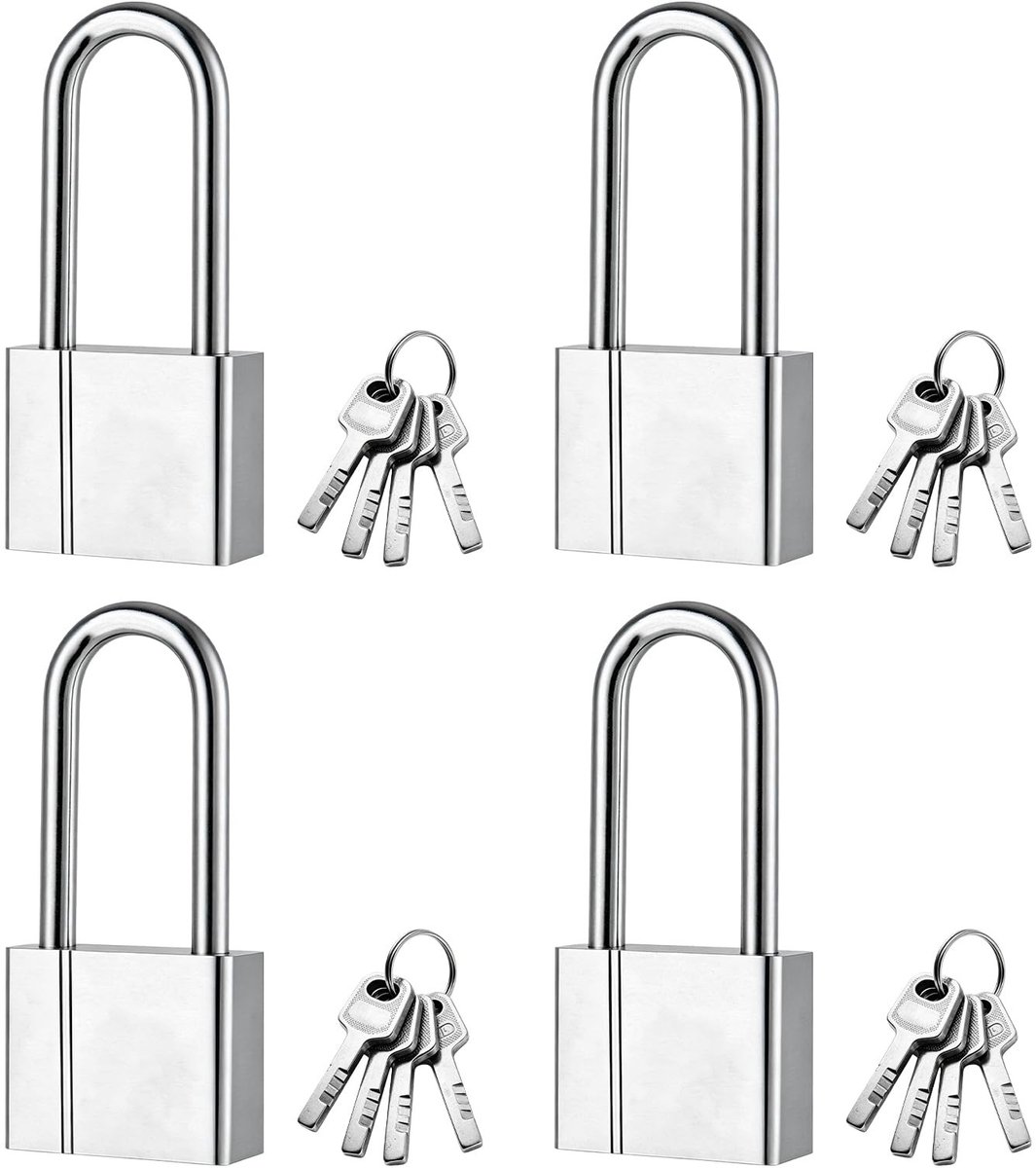 Elzusha - Set van 4 RVS Hangsloten 40 mm voor Buiten