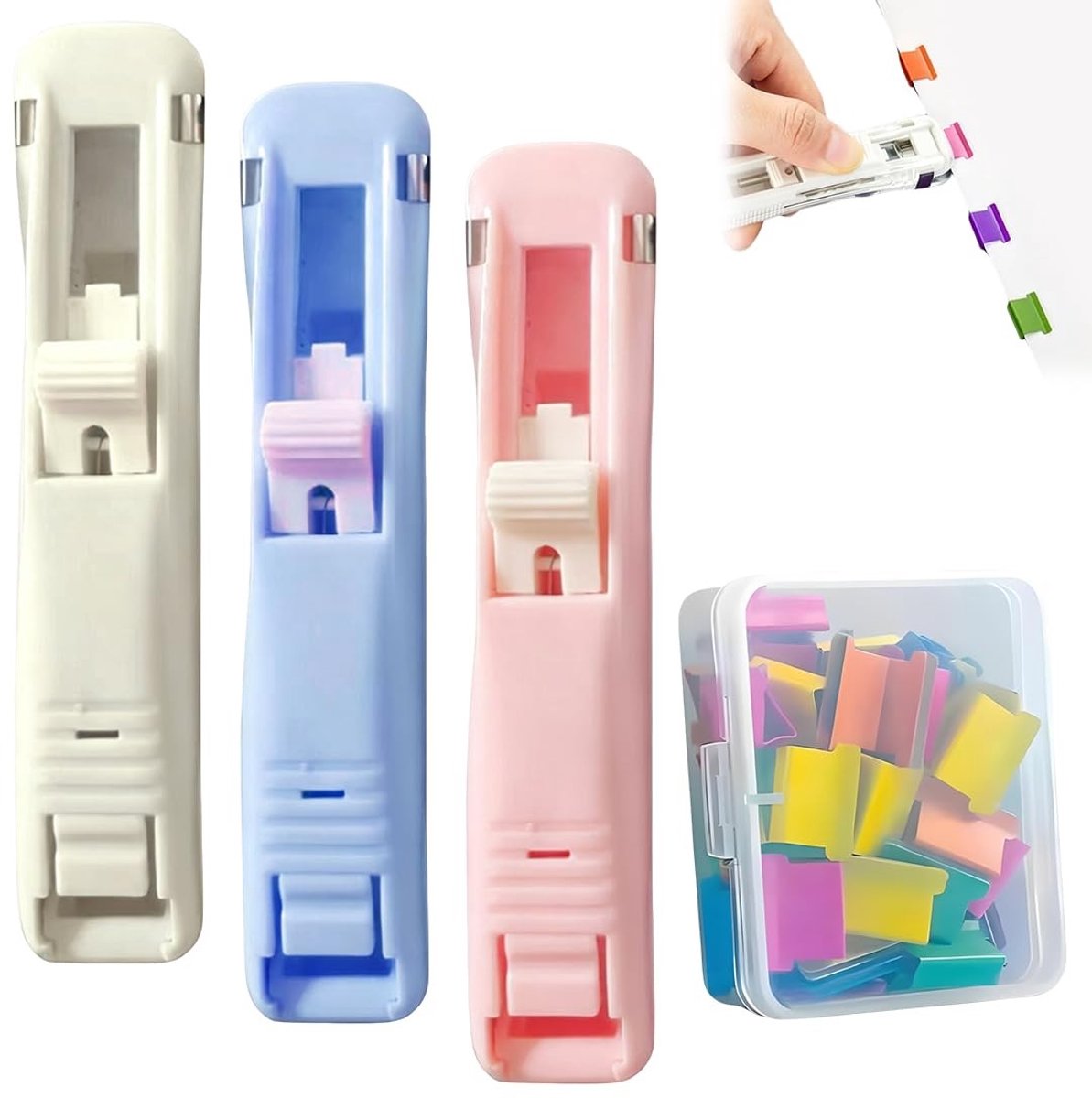 Elzusha - 3-delige paperclip dispenser - Creatief ontwerp