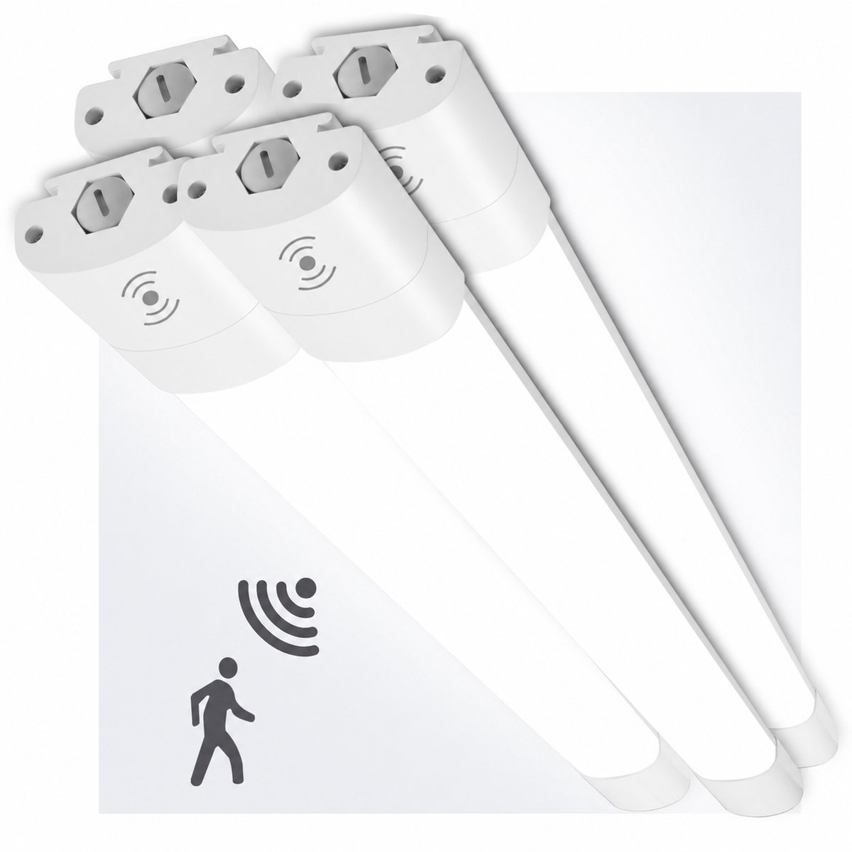 LOVHAUS 4x LED Plafondlamp 120 cm – TL Armatuur 36W 3960LM – Bewegingssensor – IP66 – Doorverbindbaar