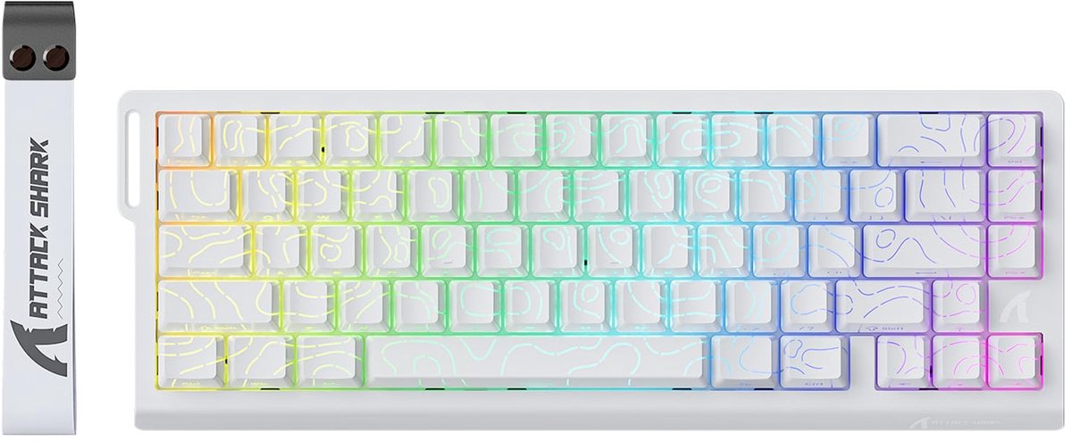 Gaming toetsenbord – Hall Effect – 8000 Hz – 0,01 mm Rapid Trigger – RGB – 60% Compact – Wit Contours