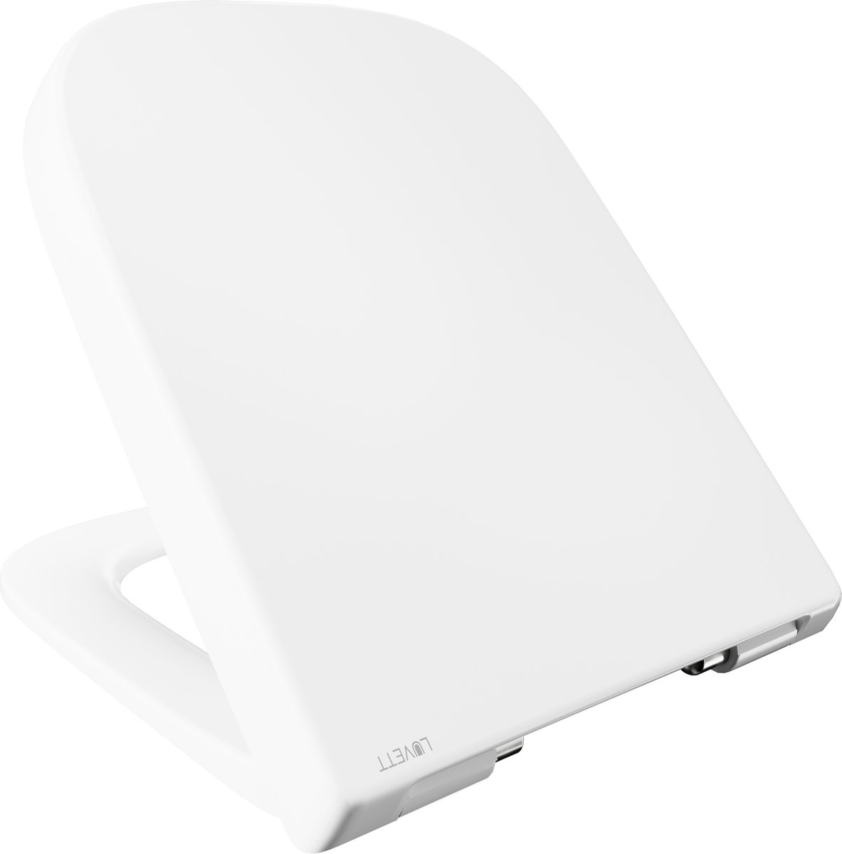 Luvett Q600 - WC-bril Vierkant - Geschikt voor Geberit Smyle Square - Wit - Dubbele Softclose - Afneembaar
