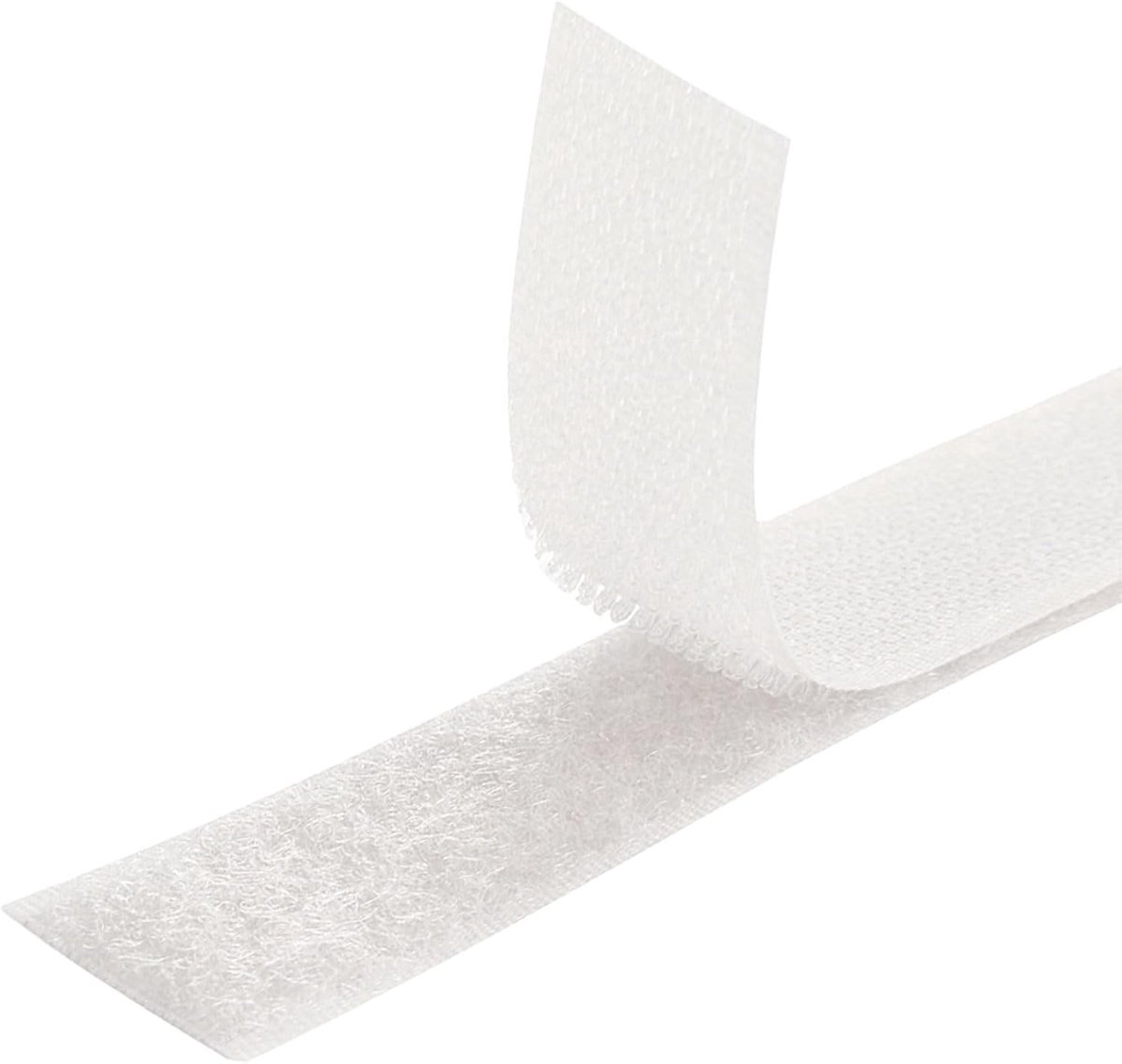 Klittenband - Wit - 25 Meter x 25 mm - Dubbelzijdig Naaiband voor Kleding en Doe-Het-Zelf