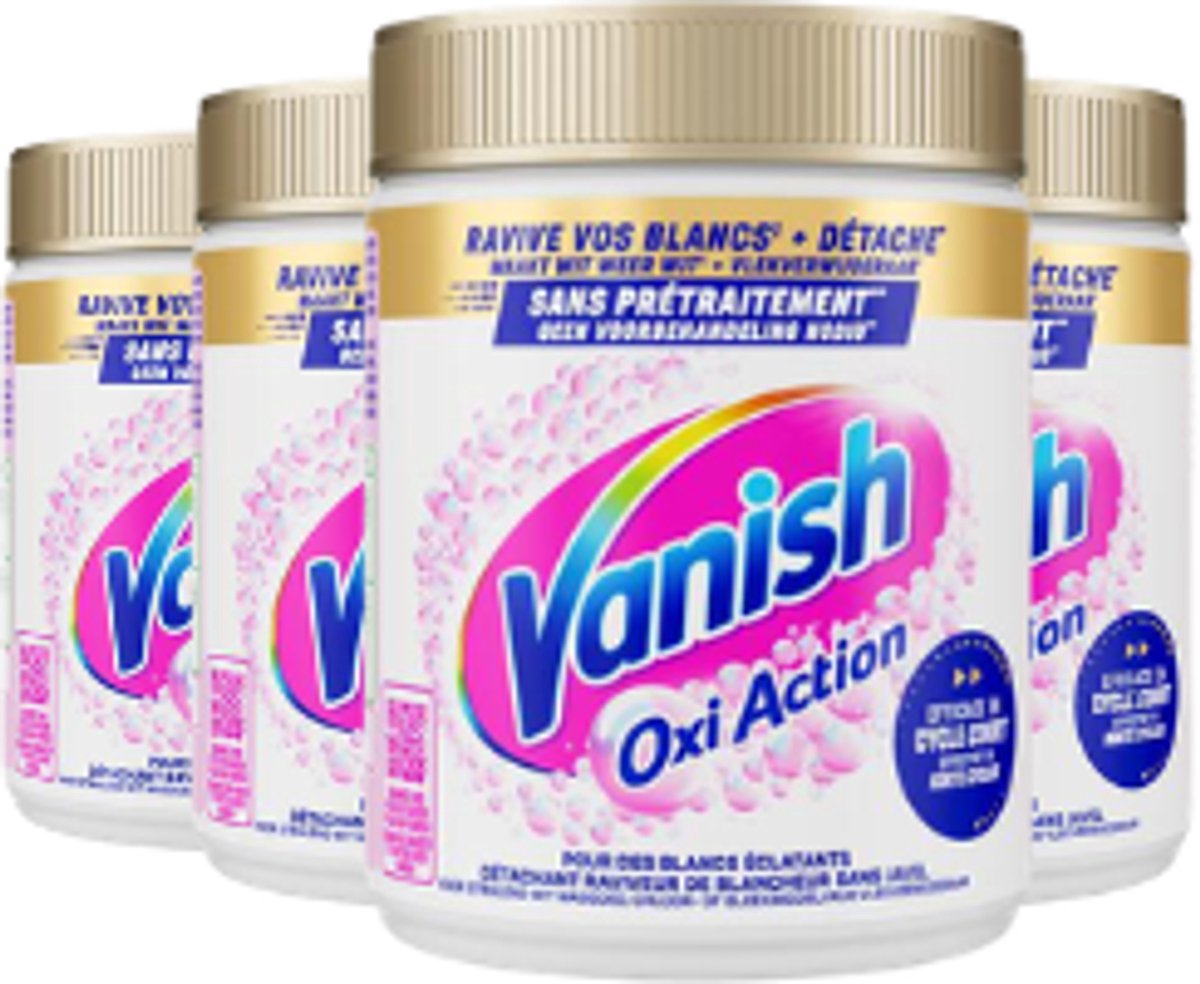 Vanish Oxi Action Vlekverwijderaar Poeder White – 4x 480 g – 1,92 kg – Voordeelverpakking
