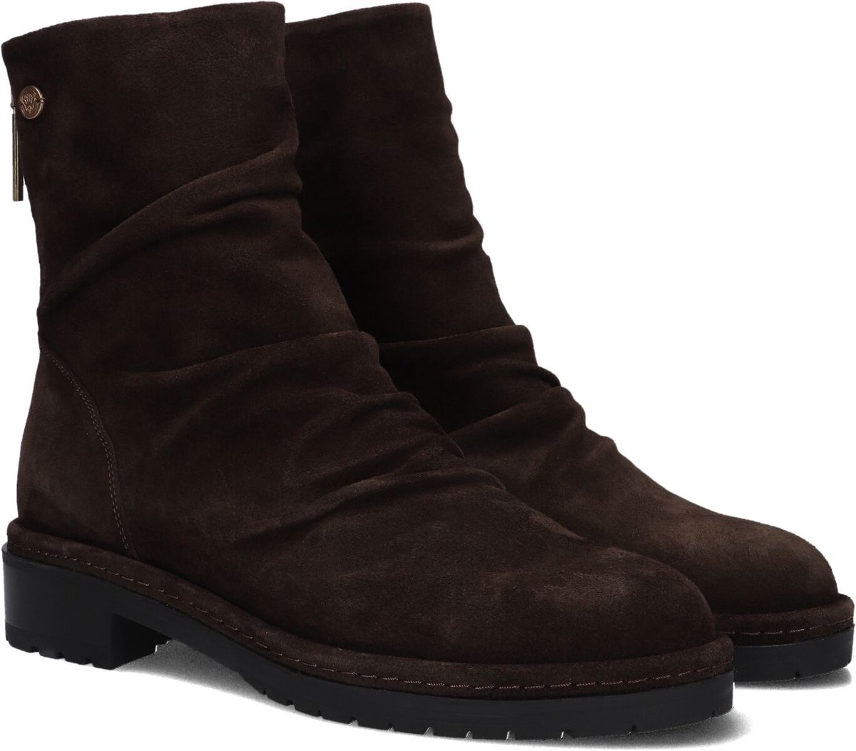 Fred De La Bretoniere - FLINT JIMMY Ankle Boot Suede Dark Brown - Maat 40