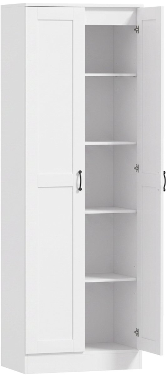ZYLARO Keukenonderkast - 175 cm - Opbergkast Met Softclose Deuren En Verstelbare Planken - Wit