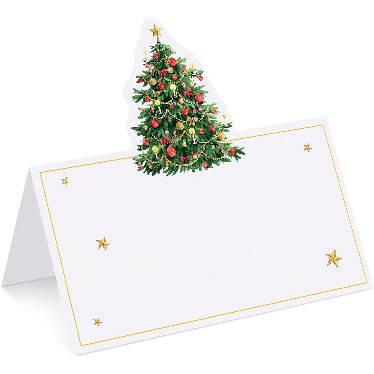 VANDAAG VERZONDEN - Kerst plaatskaartjes - 100 STUKS - Naamkaartjes - Naambordjes - Kerstdiner - Tafeldecoratie - Kaartjes Kaarten Kerstkaarten
