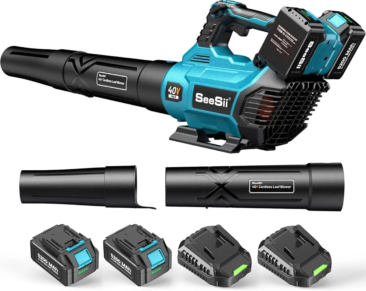 Veya Bladblazer - Bladblazer met accu - Bladblazers - Draadloos - 257 km/u - 2 x 5.200 mAh - 3 standen en turbo - Borstelloos