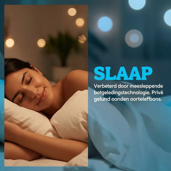 zurabini - Slapen Luidspreker - Onderkussen Audio Systeem - Kussen Speaker - Beenconductie Technologie - Witte Ruis Functie - Zacht Schuim Materiaal - Draadloos Bluetooth Ontwerp - Comfortabel Voor Zijslapers — afbeelding 3