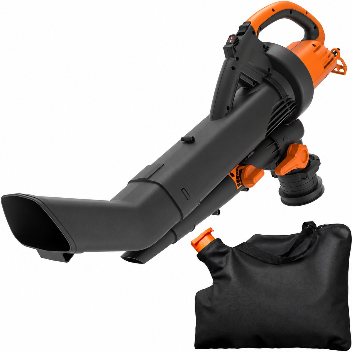 3-in-1 Bladblazer en Bladzuiger - 3000 W - Met Mulchfunctie - Inclusief Opvangzak - Elektrische Bladblazer voor Tuin en Terras