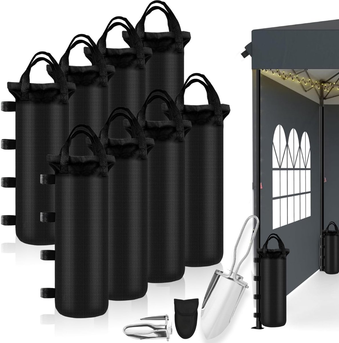 Elzusha - Set van 8 Zandzakken met Schep voor Tent en Tuin