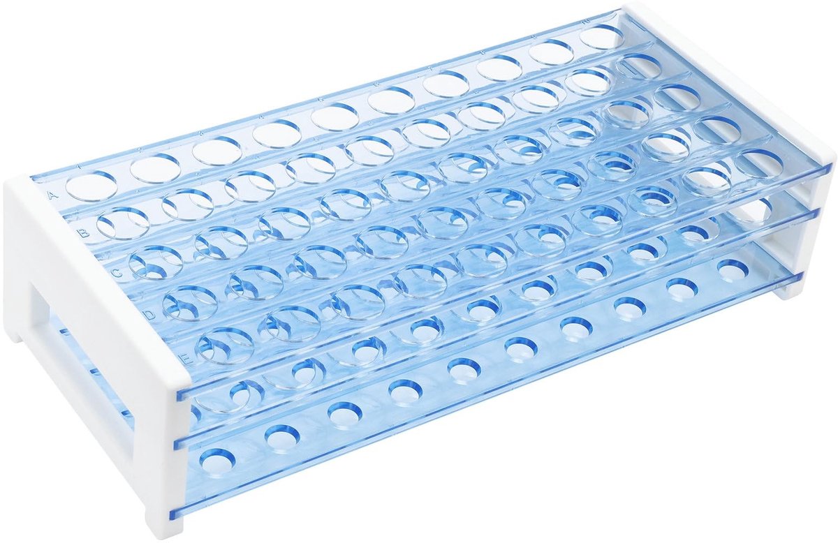 Elzusha - Testbuisrek voor 50 buizen - Stevig plastic - 16mm O.D.