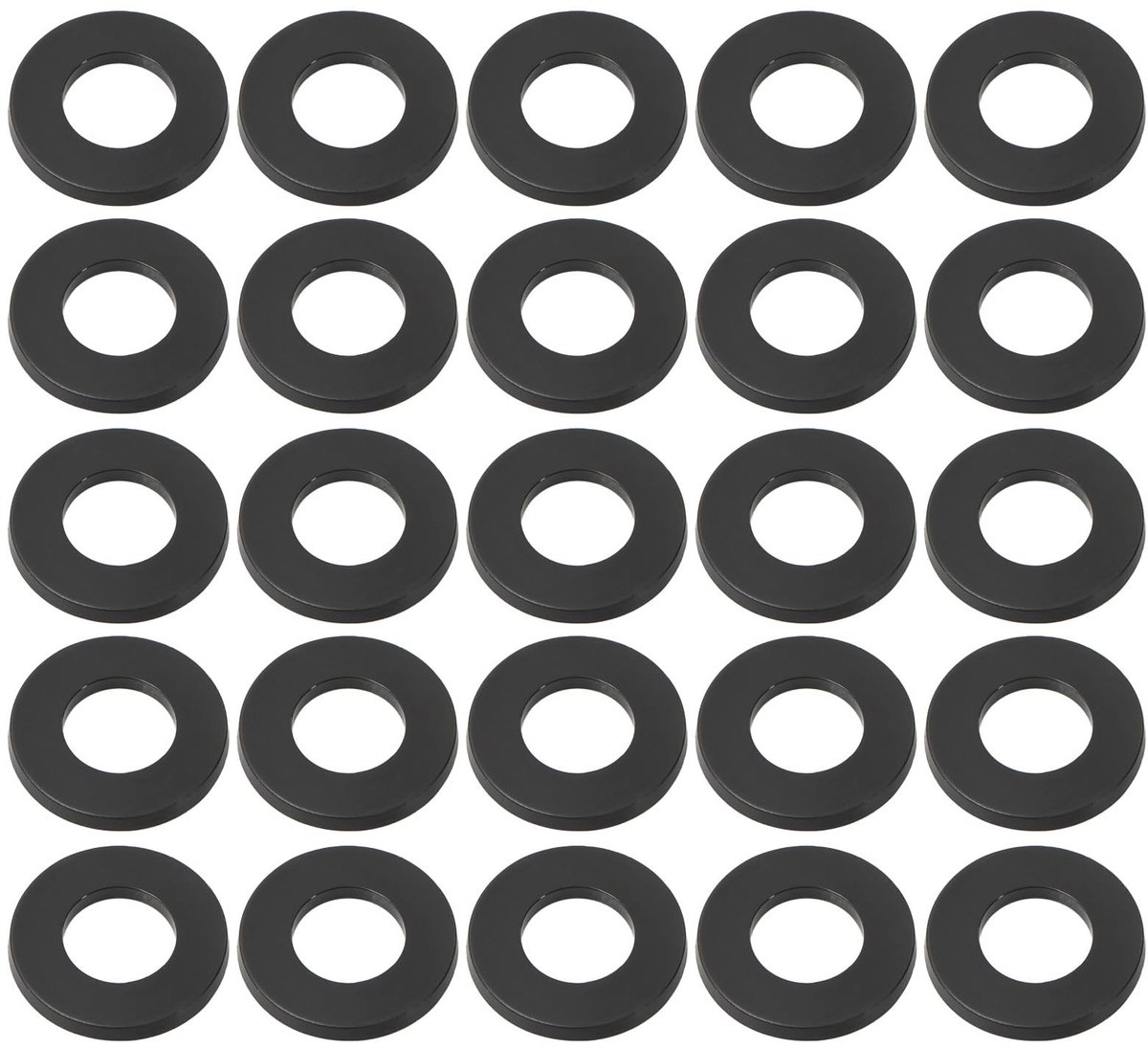 Elzusha - Flat Washers M8 - A2 V2A - Pack van 25 - Zwart