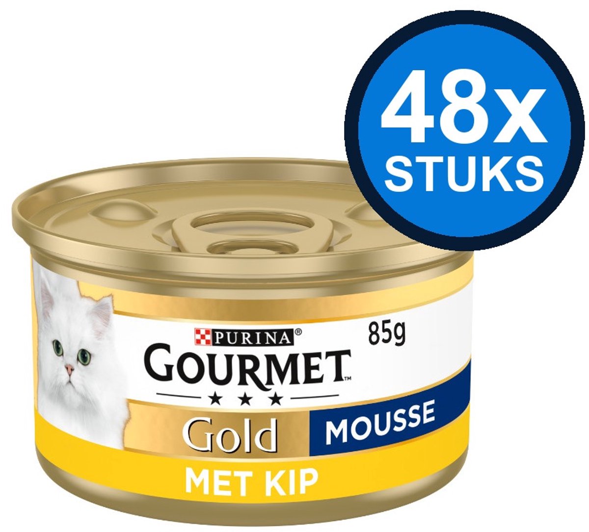 48x Gourmet Gold - Mousse Kip - Kattenvoer - 48 x 85g