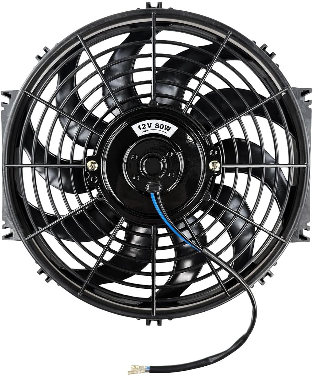 Universele Radiatorventilator - 12 inch - 80W Elektrische Ventilatormotor met Slanke Bladen - Voor Auto en Vrachtwagen
