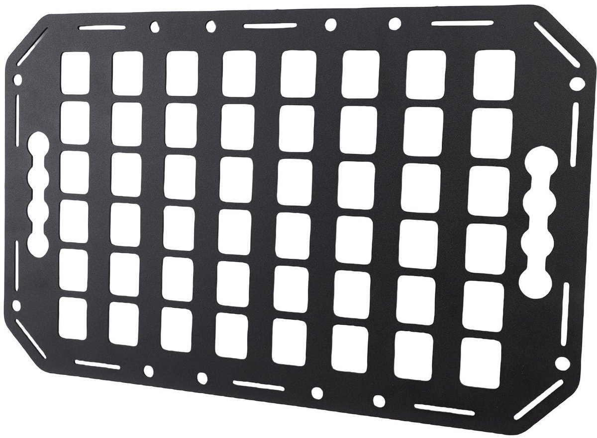 Elzusha - Molle Panel voor L-Track Opslagsysteem - Aluminium - 432 x 273 mm