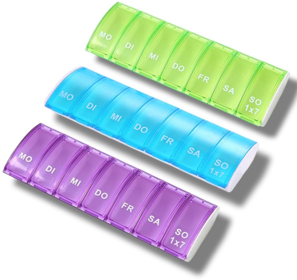 Elzusha - Pillendoos 3 Stuks - 7 Dagen Klein Reisorganizer