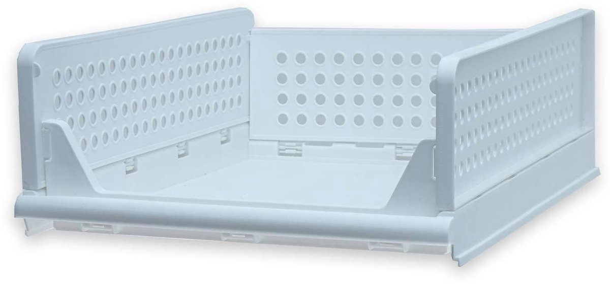 Elzusha - Opbergdoos - Organiser voor Kast - Wit Plastic - 43 x 33.3 x 14 cm