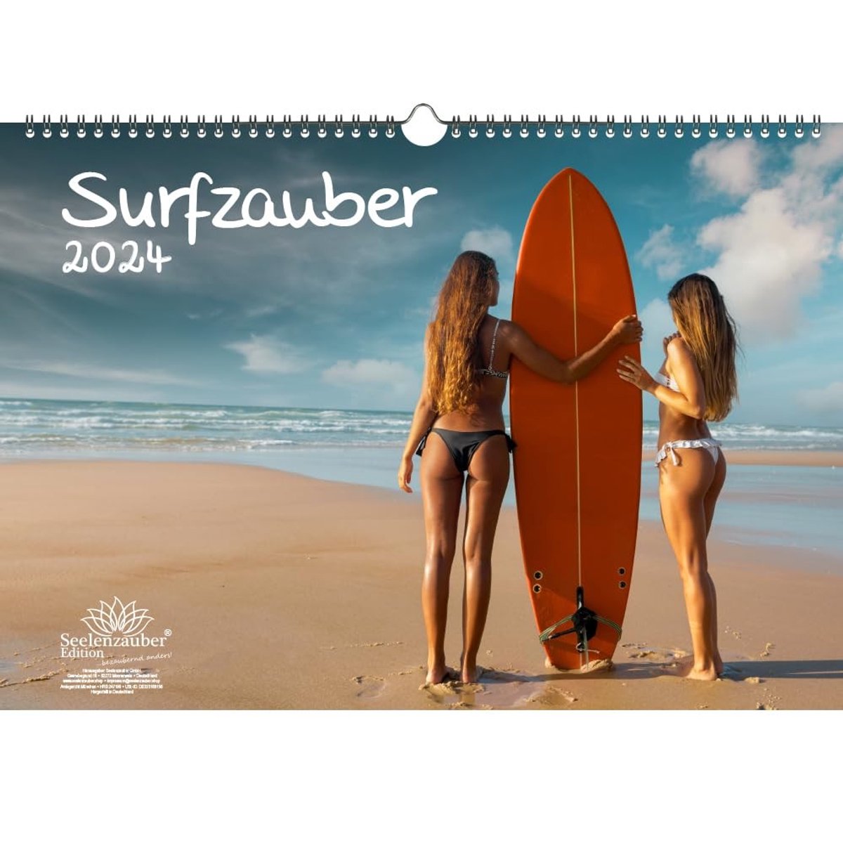 Elzusha - Wandkalender 2024 - Surf Thema - A3 Formaat