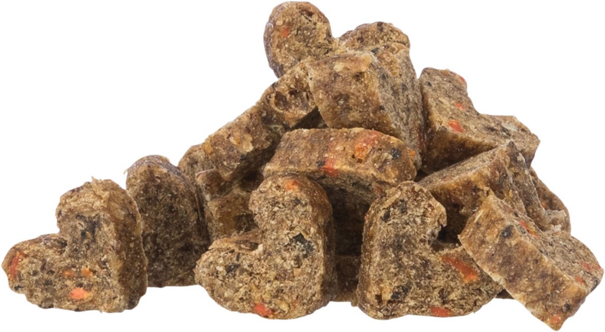 Eigen merk - insect hearts - snack voor de hond - 65% meelwormen - 3 zakjes van 80 gram - mono-proteïne snack -
