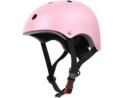 Suotu Kinderhelm - Verstelbare Fietshelm & Skatehelm - Voor Fietsen, Steppen, Skateboarden & BMX - Maat M - Roze