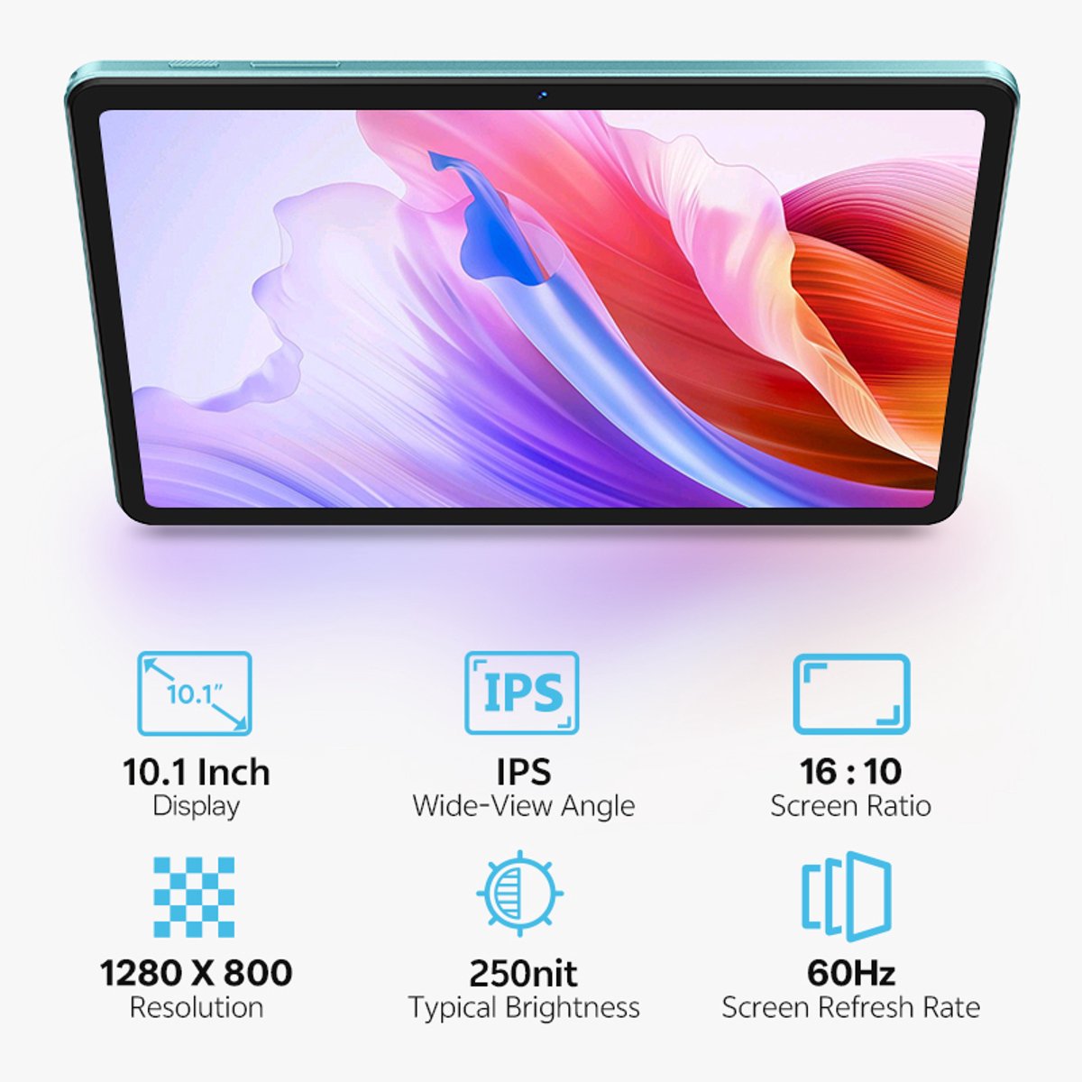 Tablet 10,1 Inch IPS Octa-Core - 4 GB RAM 128 GB Opslag - Android 16 Besturingssysteem - HD Scherm - Voor Multimedia En Productiviteit