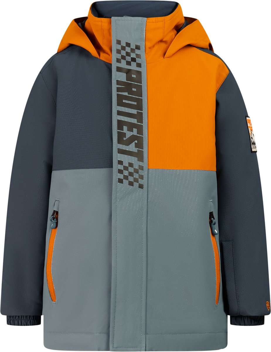 Protest PRTBobski Skijas Jongens Kleuter Waterkolom 10K Skipasvak Winterjas Blauw
