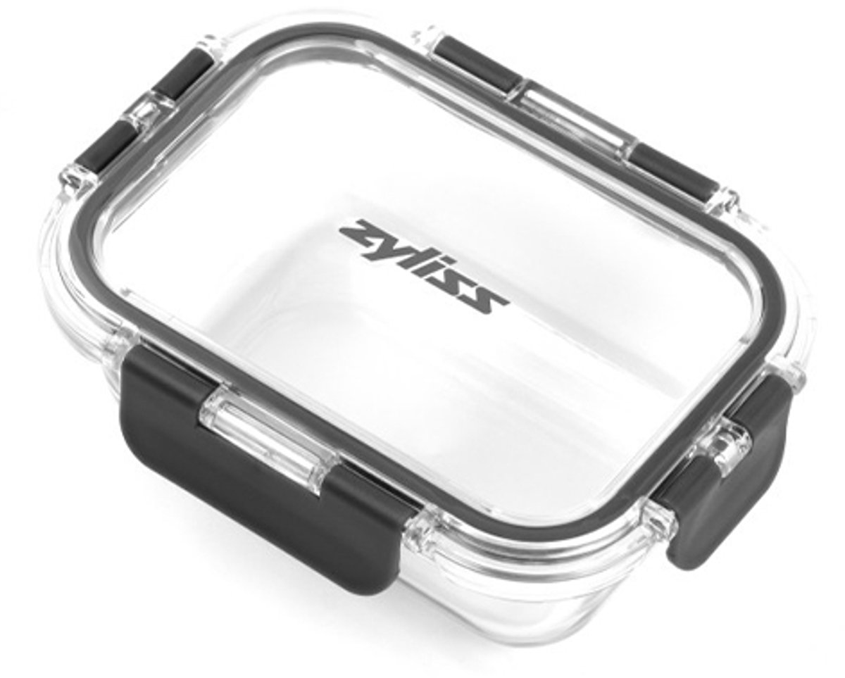 Zyliss Glazen Vershoudbakje 370 ml – Meal Prep Bakje met Deksel – Lekvrij – Oven & Magnetron