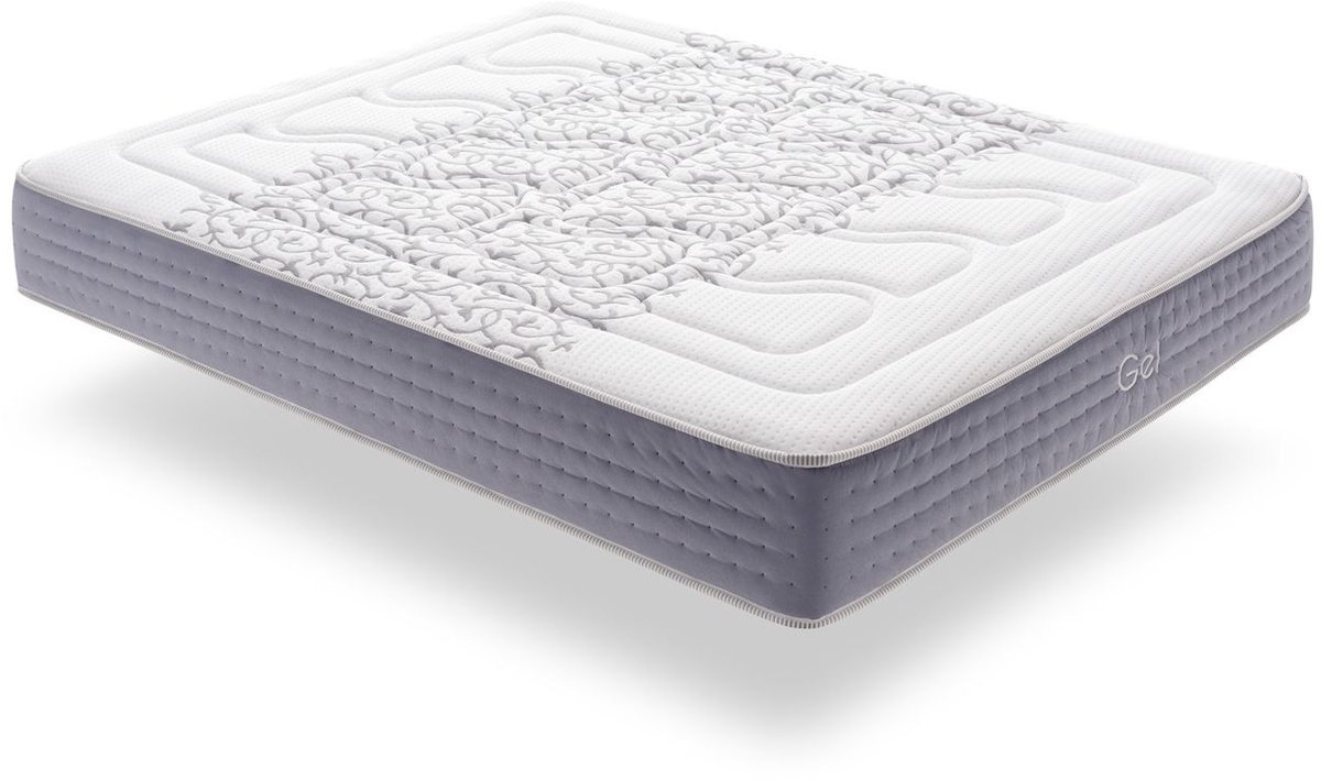 Matris Matras met verpakte veren en visco-gel 135x180 30cm ±2 Blanco
