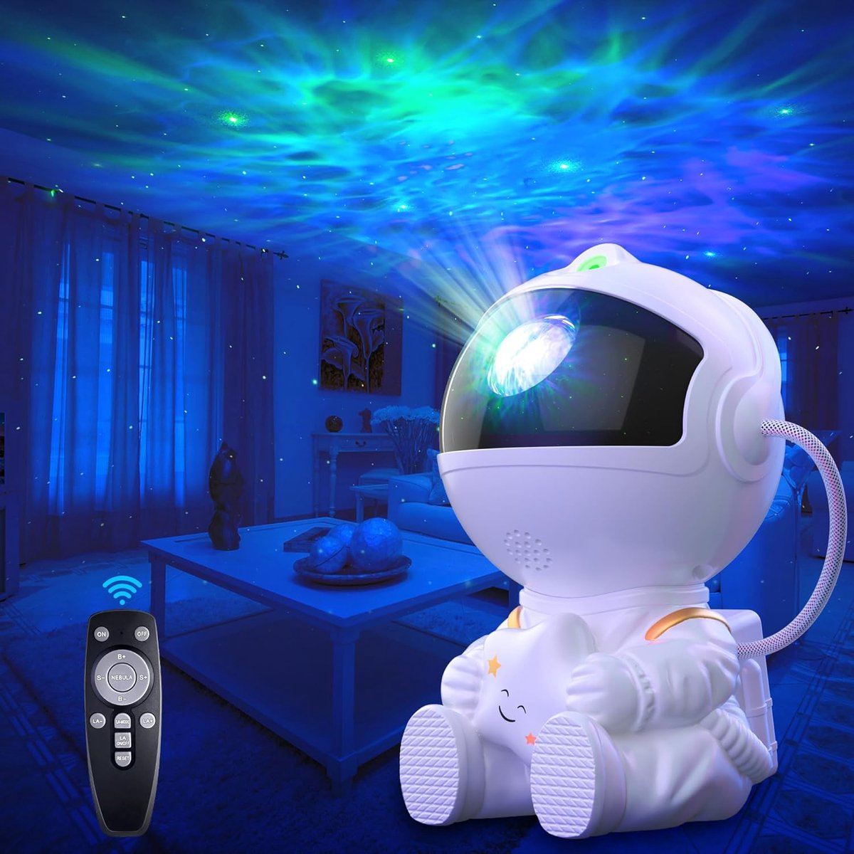 Sterrenhemel projector, Galaxy led-projector met afstandsbediening, 8 Nebula-modi, 360° rotatie, lamp voor kinderen en volwassenen, slaapkamer