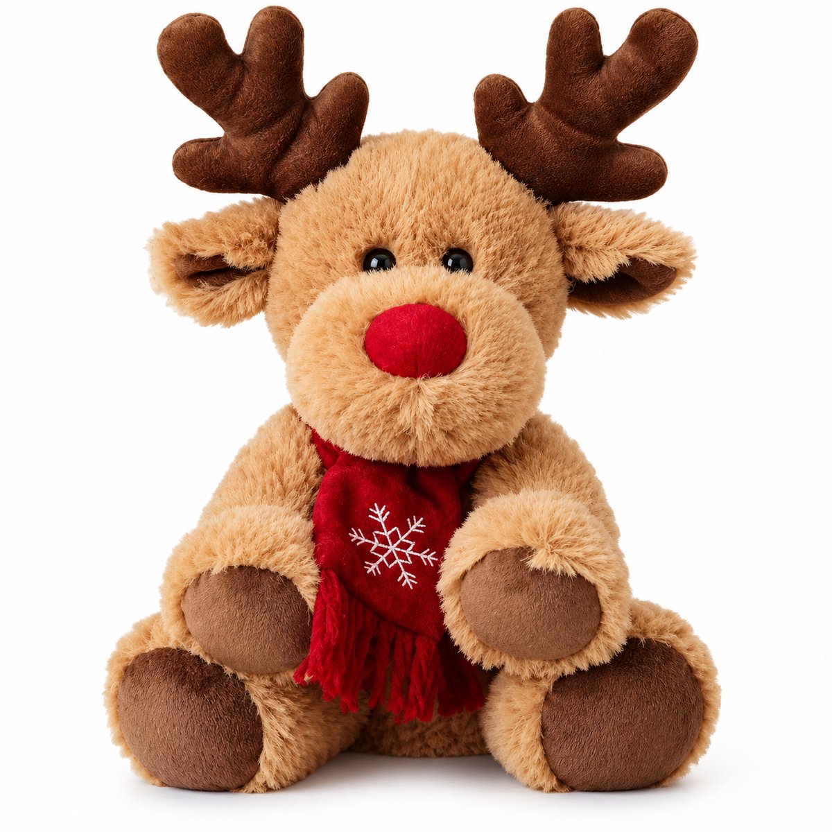 Nina’s Giftshop® Rendier Knuffel 30 cm – Zachte Pluche Kerstknuffel – Kerstcadeau & Kerstdecoratie