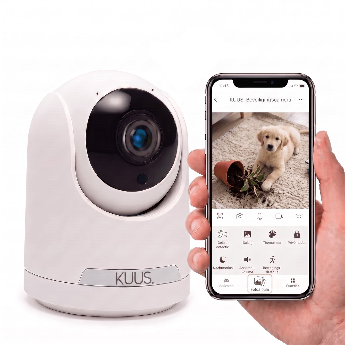 KUUS® BC1 2K Wifi Camera met Nachtzicht en Bewegingsdetectie - Product - €39,99