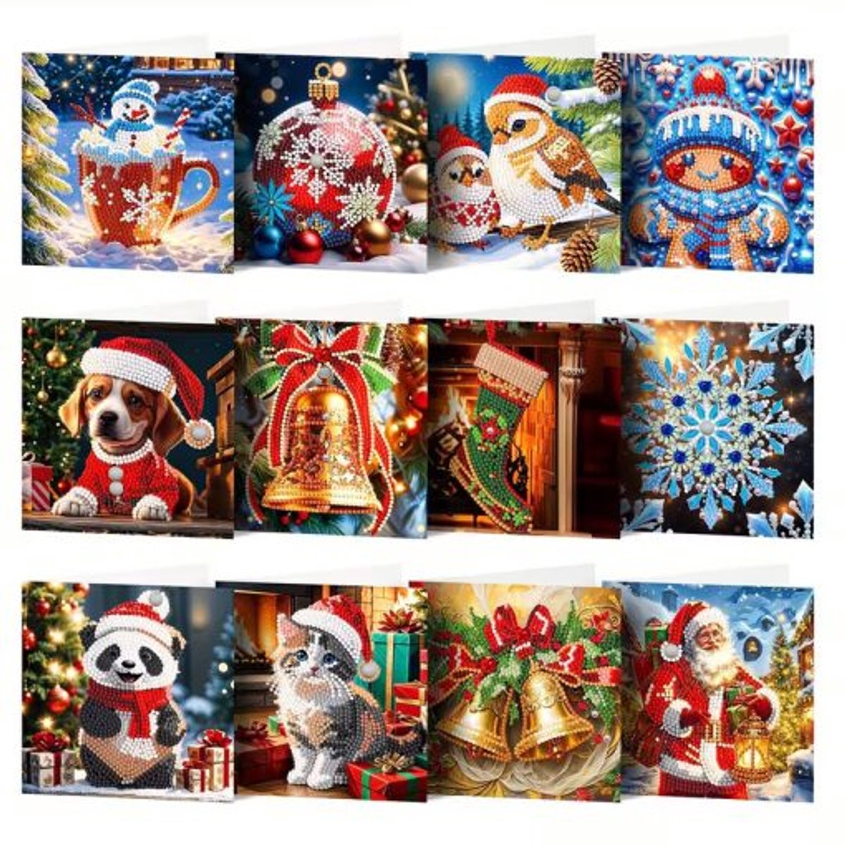 Diamond Painting - Kerstkaarten - Kerstmis - Kerst - Hobby - Sinterklaas - Cadeau