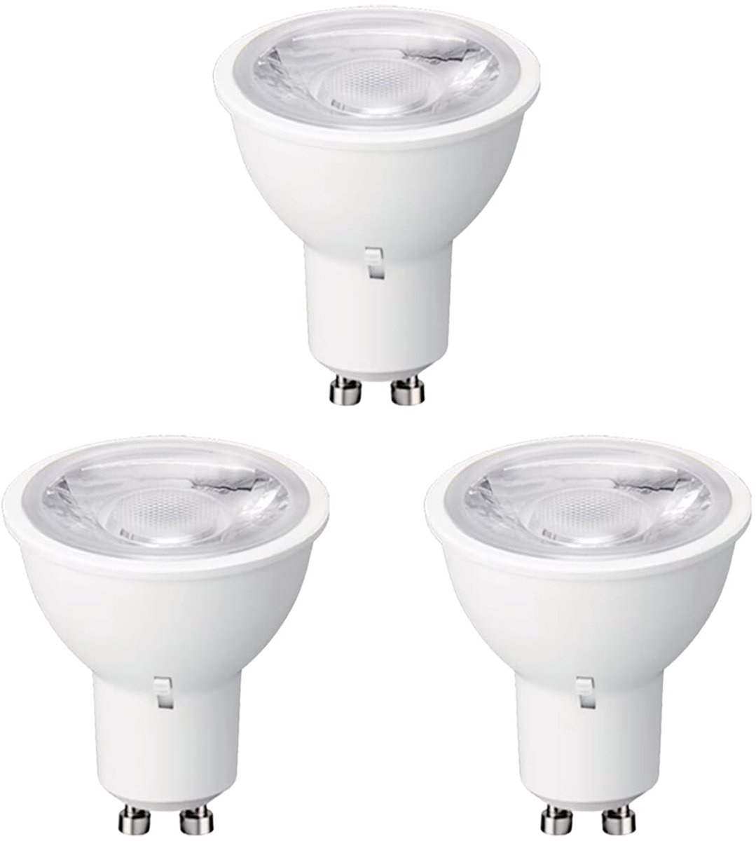 VITO ADVANCE-PRO - LED Spot GU10 - 6W 660lm 3CCT 2700/4000/6400K - Lichthoek 38° - Wit - 35.000 uur - 3 stuks