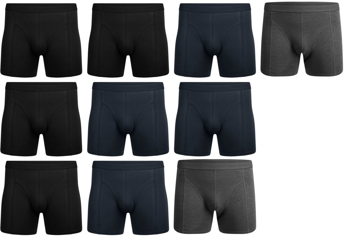 Maxx Owen Heren Boxershorts 10-pack - Donker - Katoen