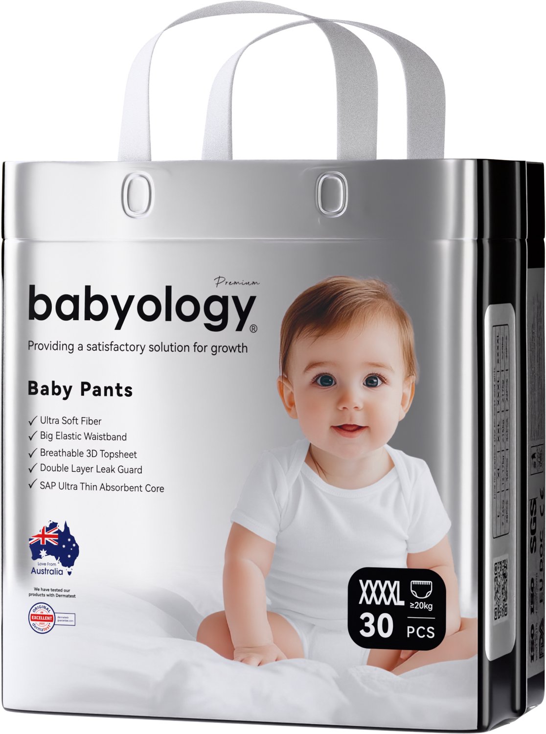 Luierbroekjes Maat 8 (20kg+) - Premium Kwaliteit - 30 Stuks - Dermatologisch Getest - 12+ Uur Droog - Ultra Zacht en Ademend - Dubbele Anti Lek Bescherming - REACH Getest