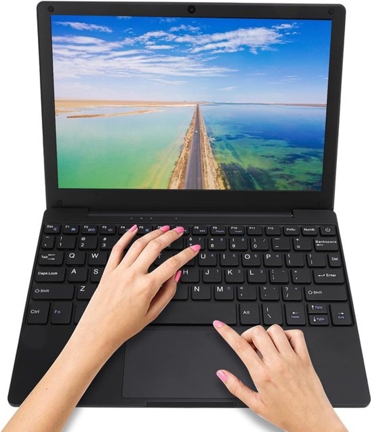 10.1 Inch Android 12 laptop - IPS-scherm, Quad Core Processor en muis