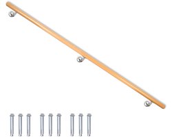 Beukenhouten trapleuning – Trapleuning / Wandleuning – Zijmontage – Lengte naar keuze: 50 – 500 cm