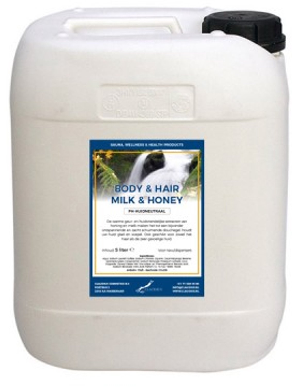 Claudius Body & Hair Milk & Honey - 10 liter - showergel - navulling - voordeelverpakking