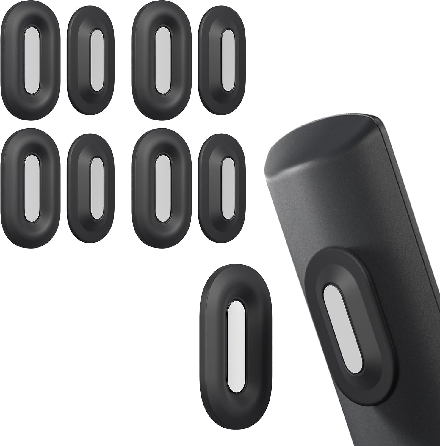 4 Paar Afstandsbediening Houder Magnestisch - Ab Houder - Afstandsbedieninghouder - Magnetische Muurbevestiging - Zelfklevend - Ruimtebesparend - Remote Controll Holder - Geschikt voor De Meeste Afstandsbedieningen, Stopcontacten - zwart