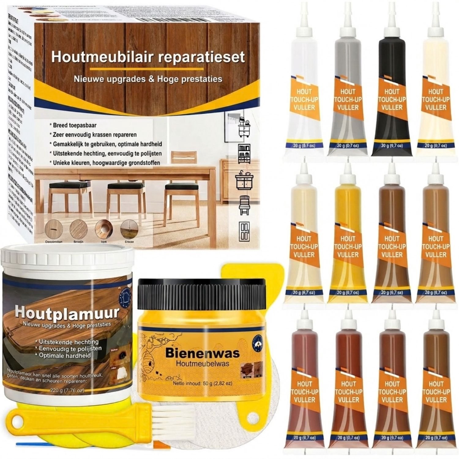 Laminaat Reparatieset - Laminaatvuller - Vuller - Stiften Set - veelkleurig