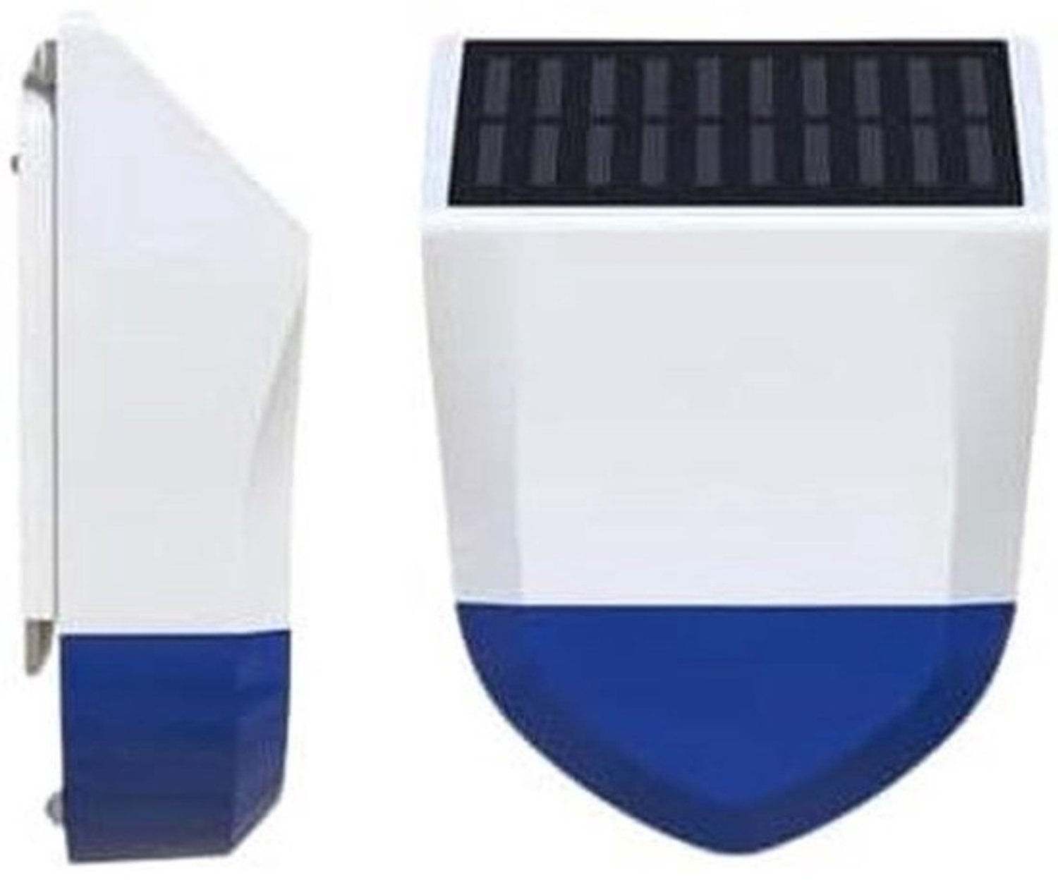 Buitensirene - Alarm met licht - Woningbeveiliging - Voeding op zonne-energie - 20 x 15 x 6.6 cm - Wit