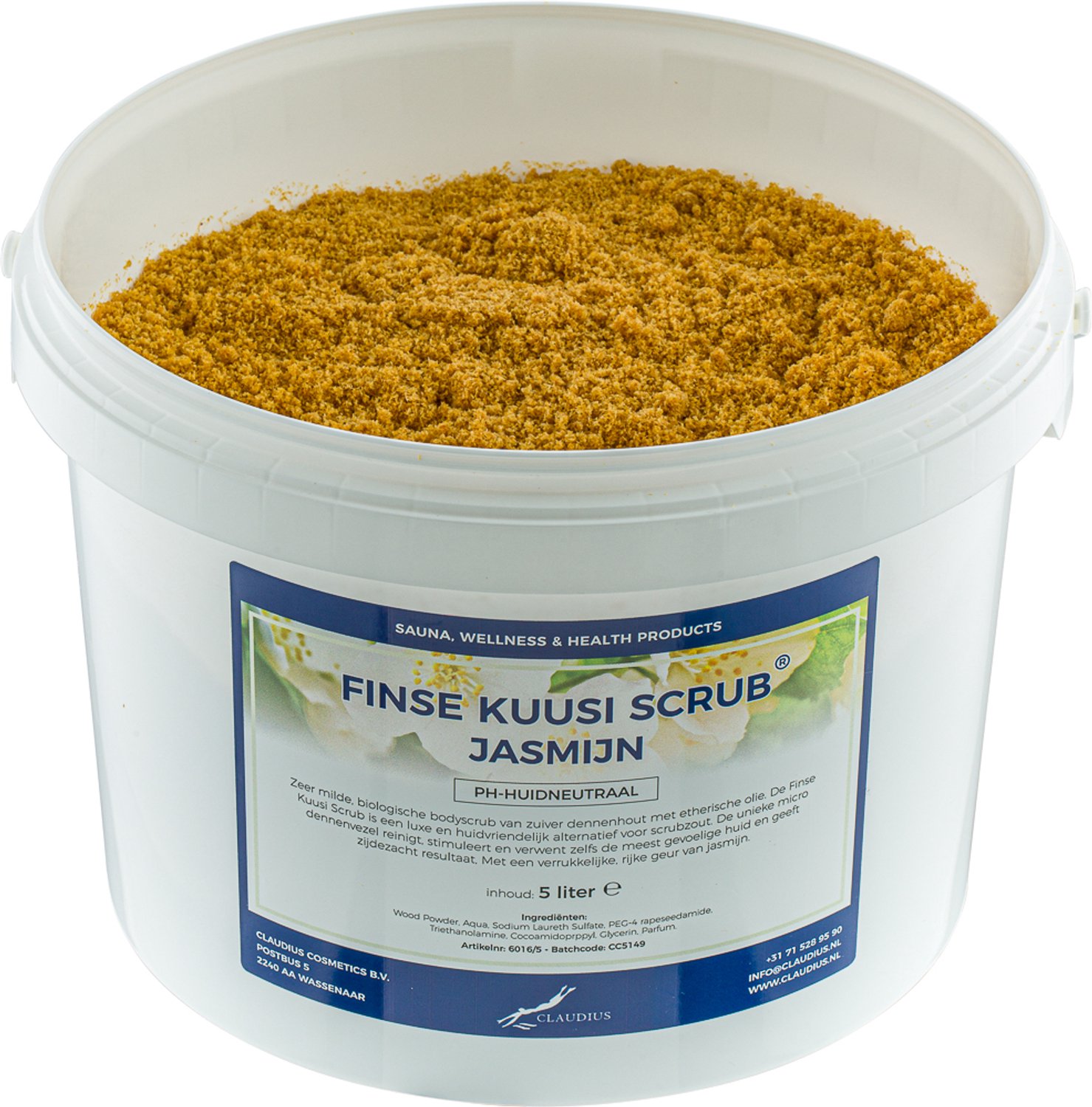 Claudius Kuusi Scrub Jasmijn 5 liter - Hydraterende Lichaamsscrub - Body Scrub