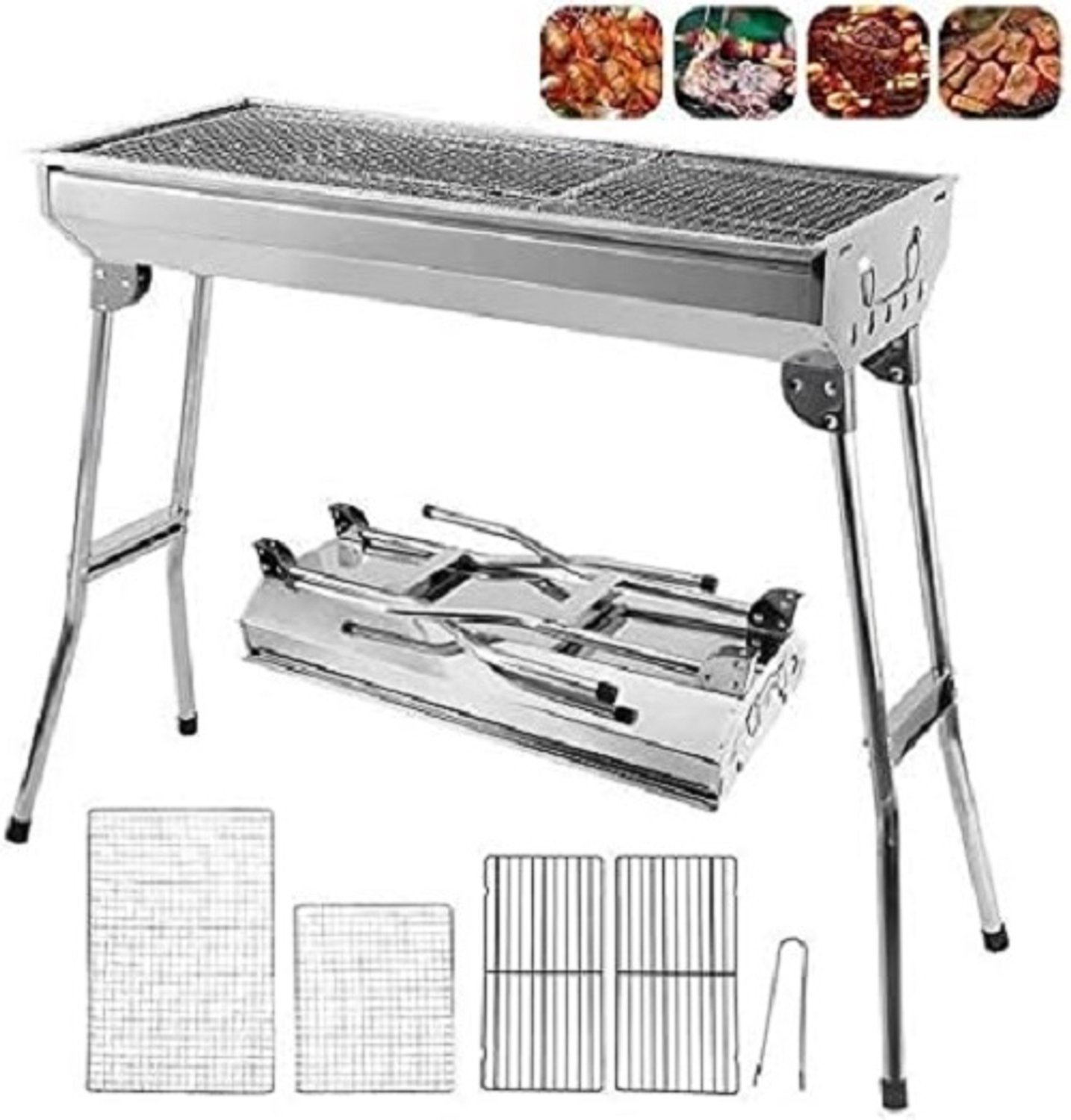 Roestvrijstalen houtskoolgrill, XXL