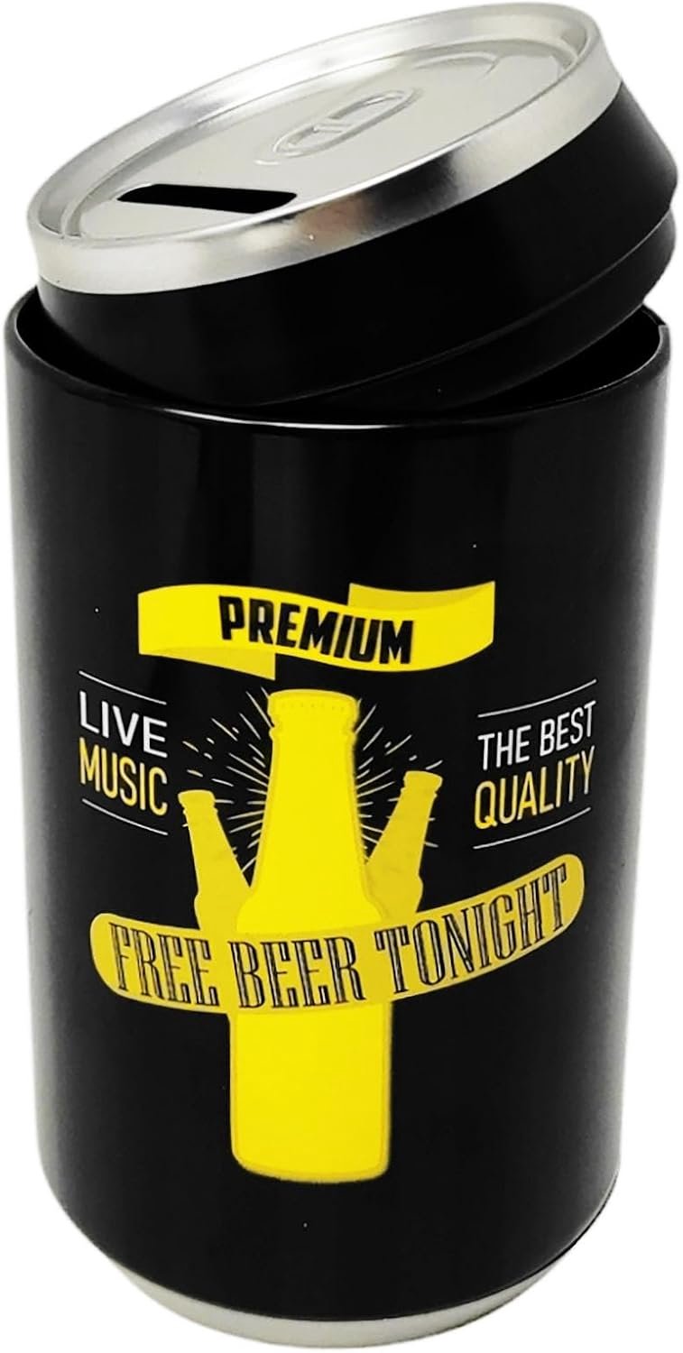 Bierspaarpot 16 x 8 cm - zwart metaal - openklapbaar - leuk cadeau-idee - Vemera