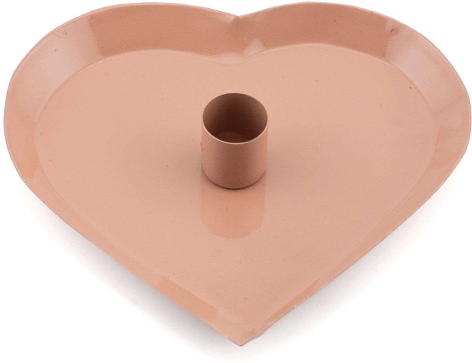 Kaarsenstandaard hart roze 16cm