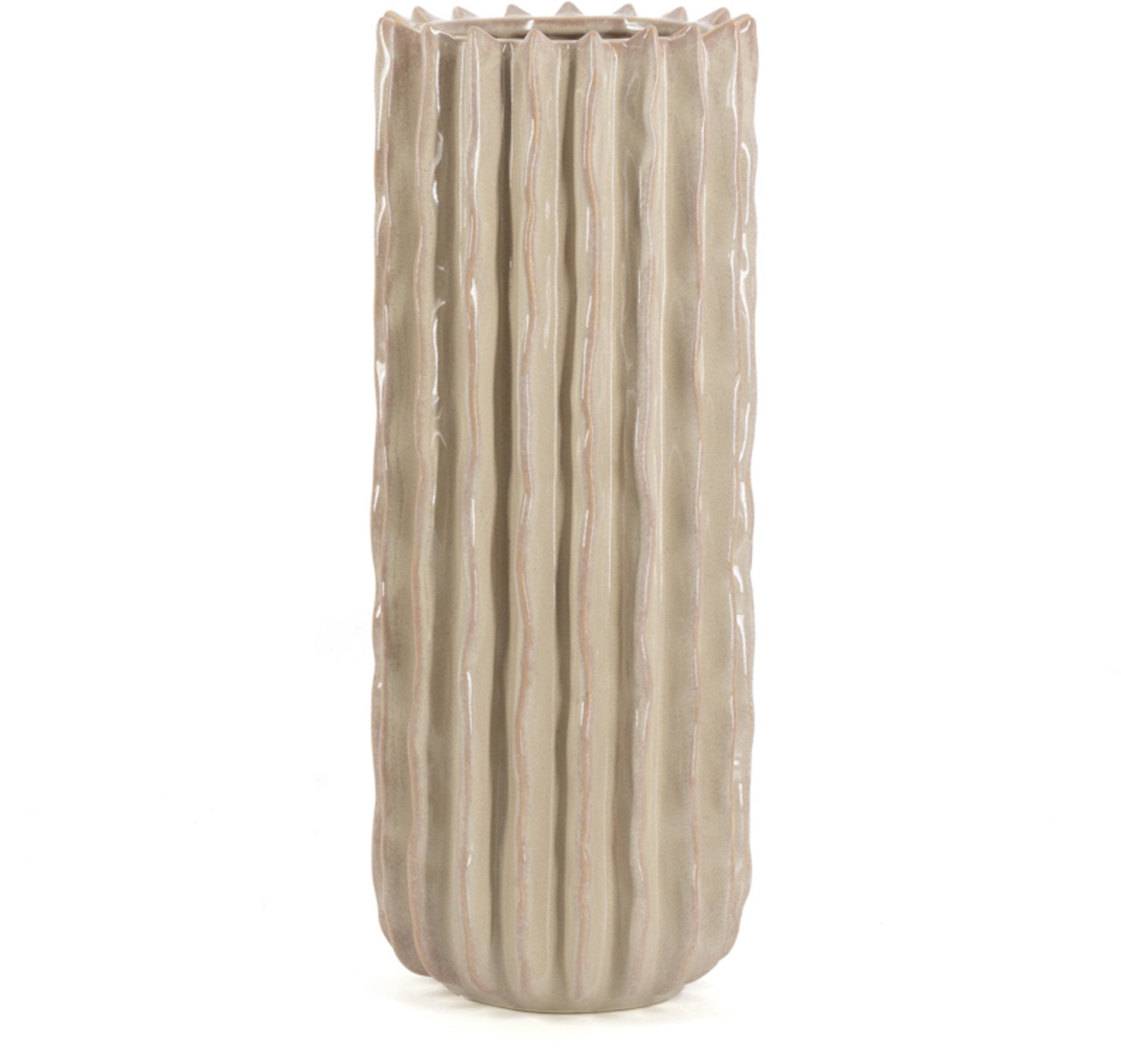 Aardewerk vaas Reed M beige