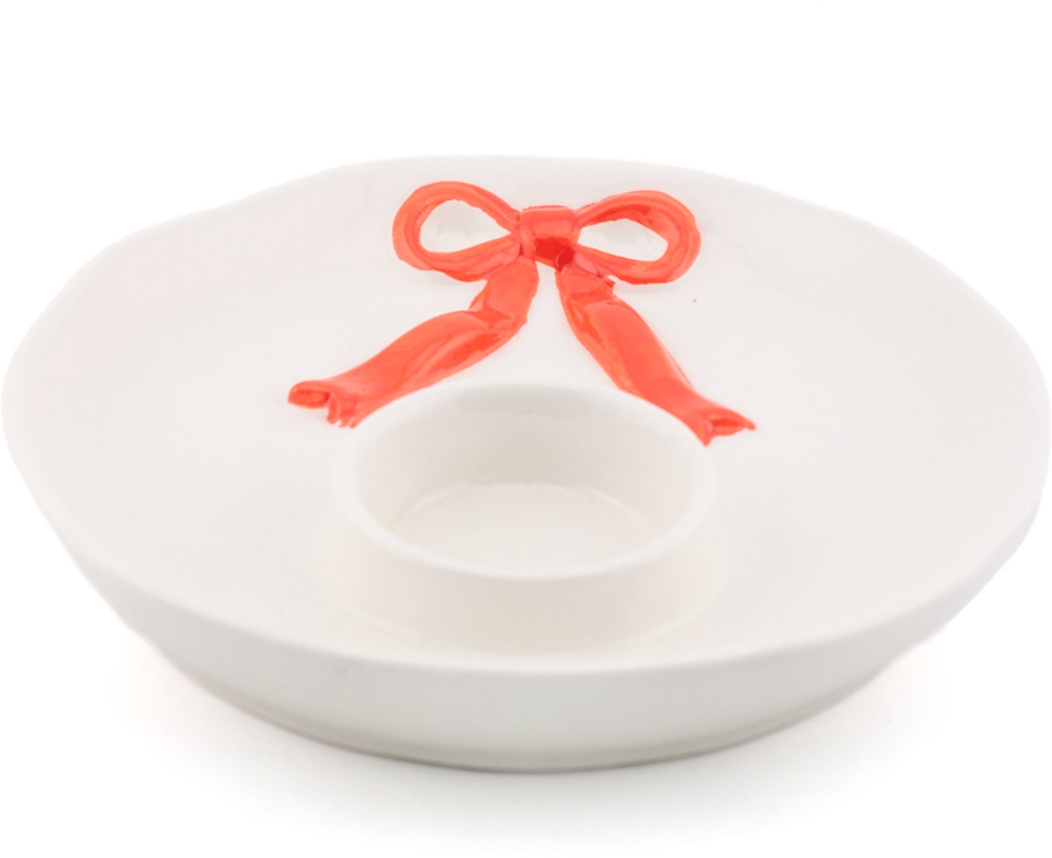 Aardewerk waxine plateau bow