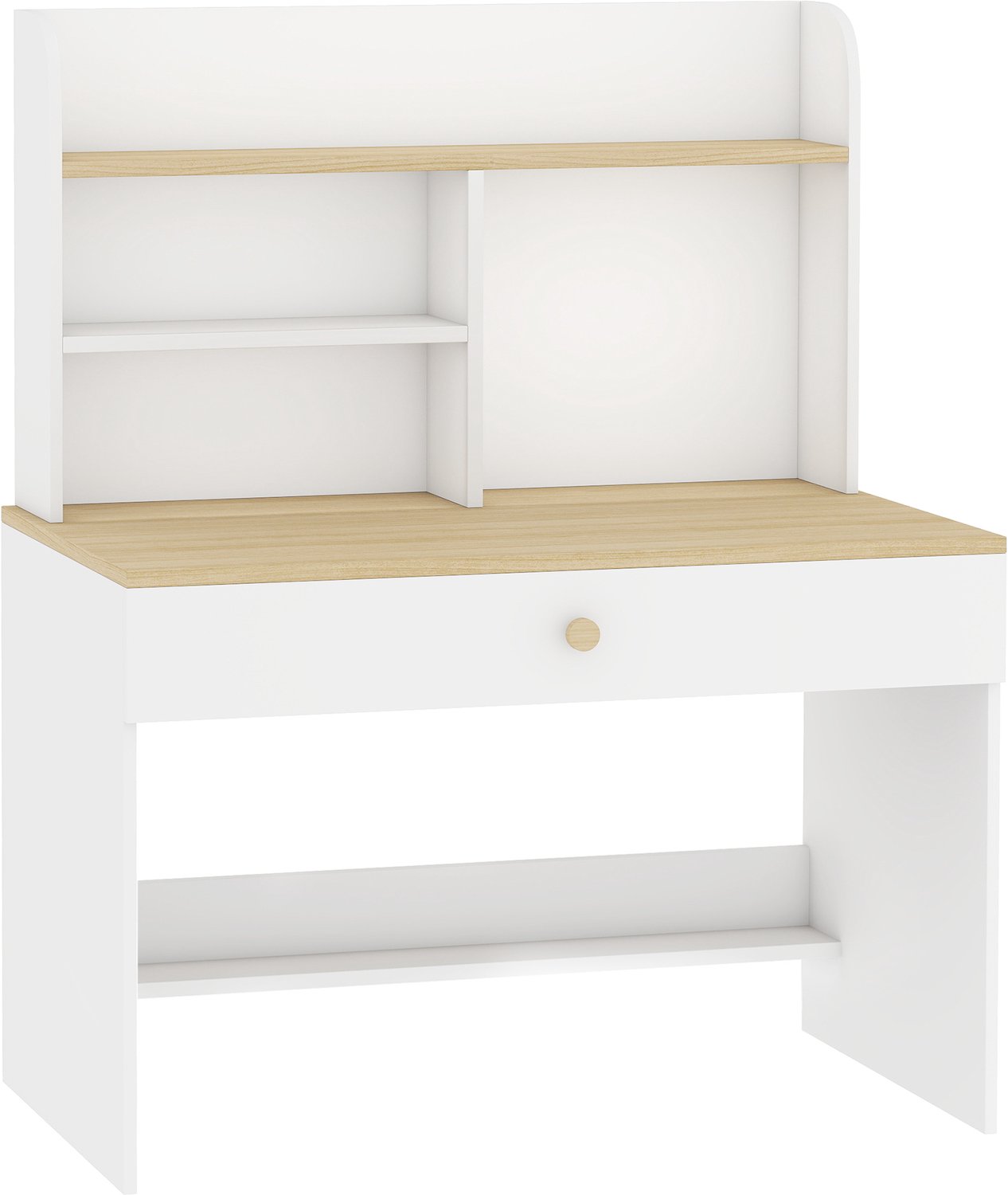 Playon Kinderschreibtisch - Met lade en boekenrek - 80 x 50 x 100 cm - Wit/Hout