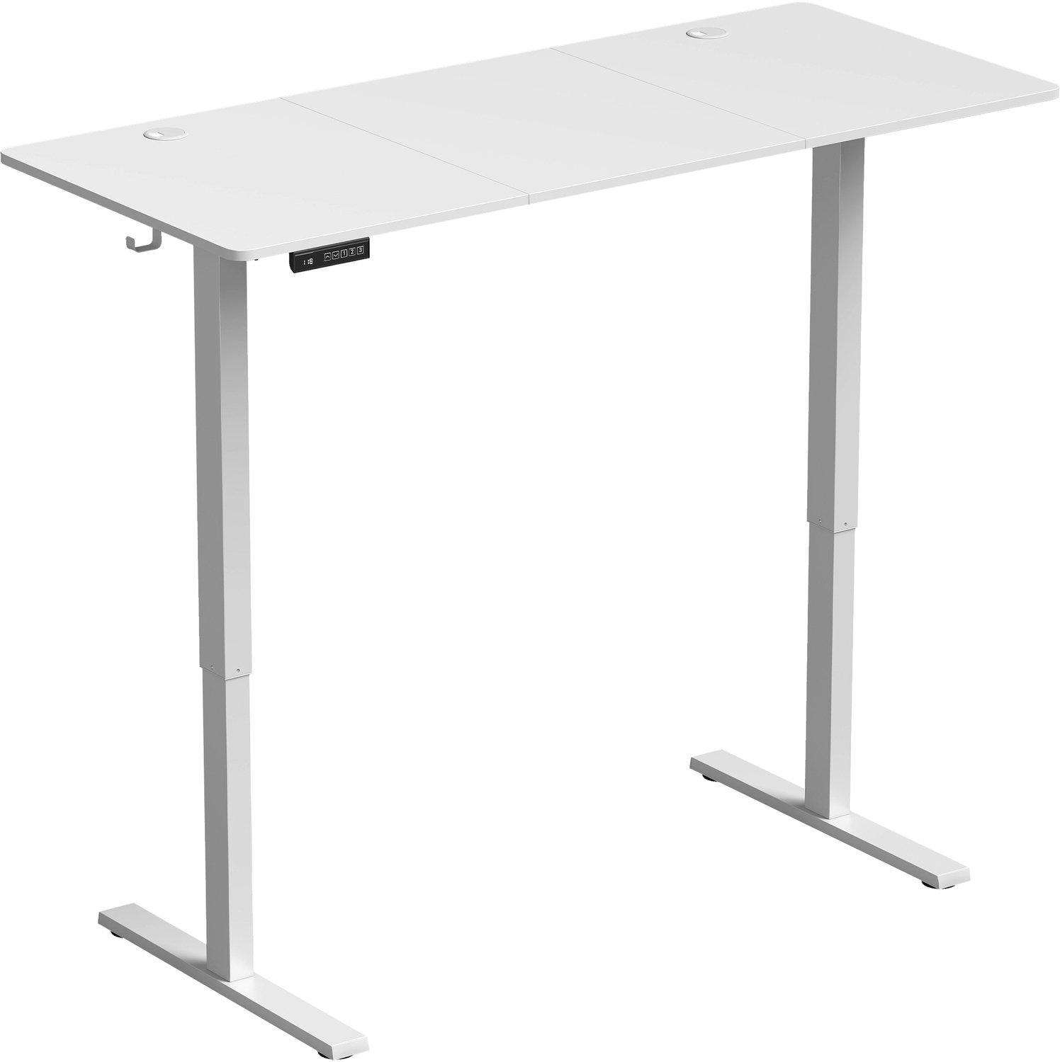 Homona Elektrisch verstelbaar bureau - Met memory-functie en kabeldoorvoer - 140 x 60 x 72-118 cm - Wit