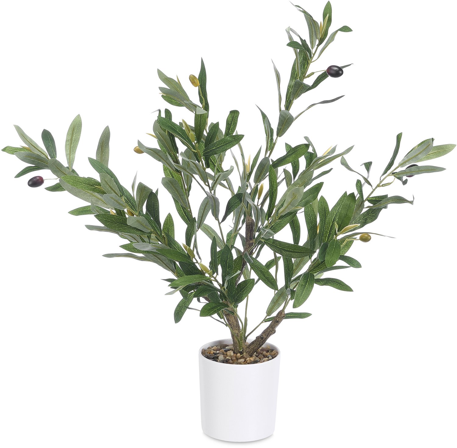IBERGARDEN - Kunstplant - Decoratieve olijfboom, 58 cm